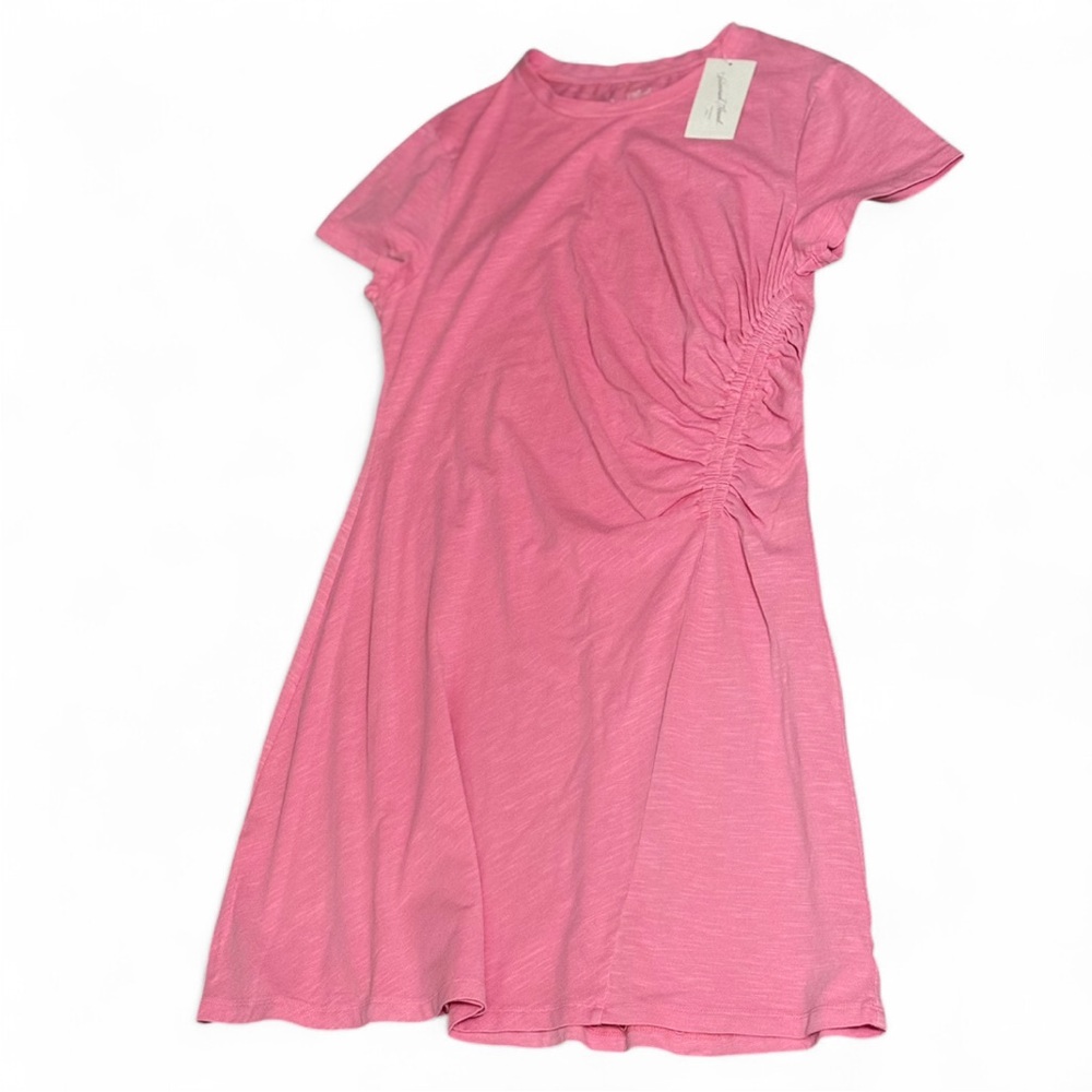 Universal Thread Pink Short Sleeve Ruched Mini Dress